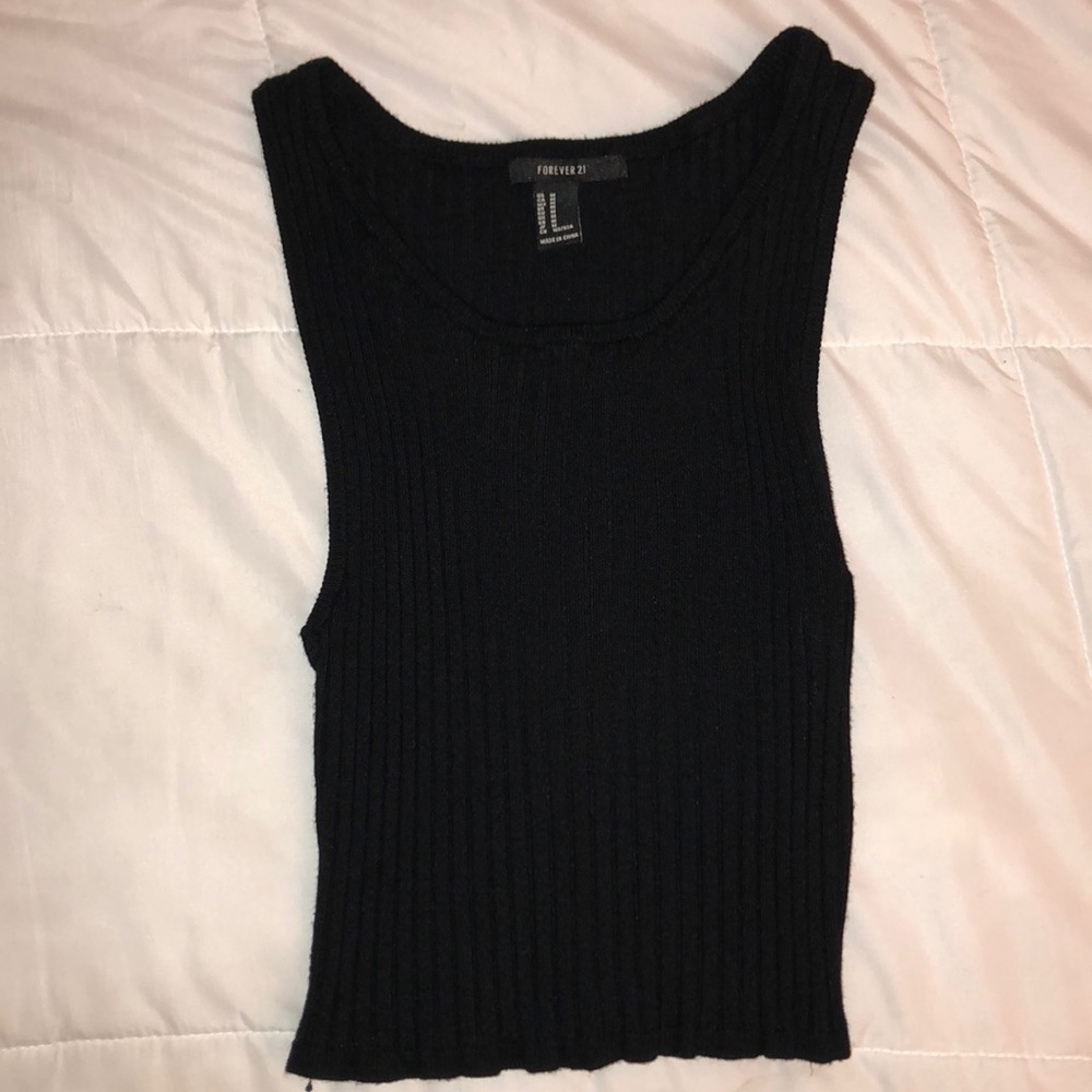 Forever 21 black crop top. DONATING IN TWO DAYS.